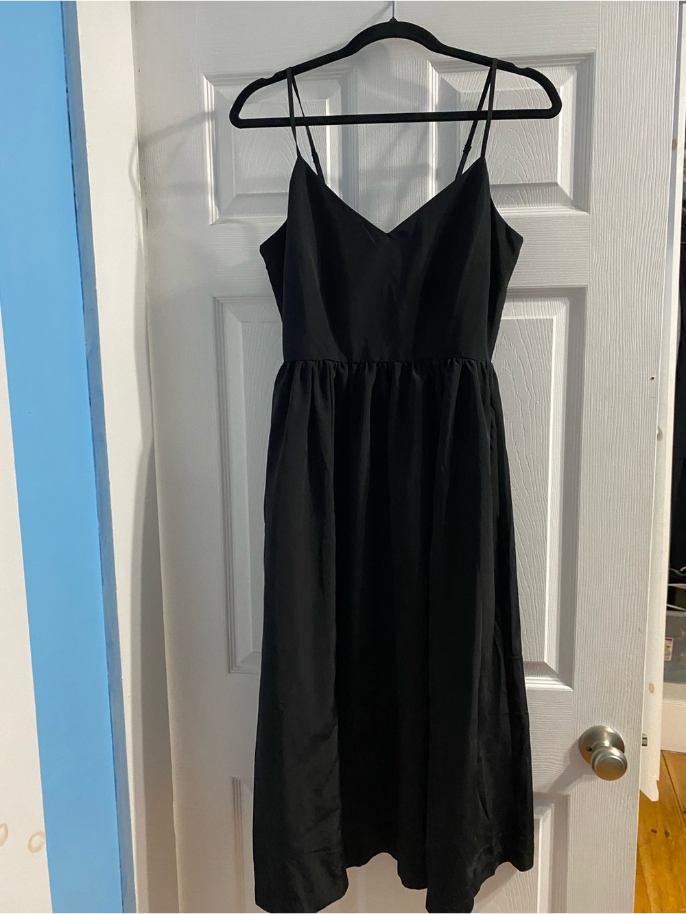 Old Navy Black Spaghetti Strap Midi Dress